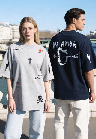 T-shirt Oversize "Tattoo Mi Amor"