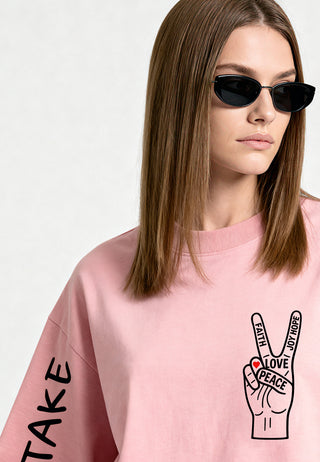 T-shirt Oversize "Take Care"