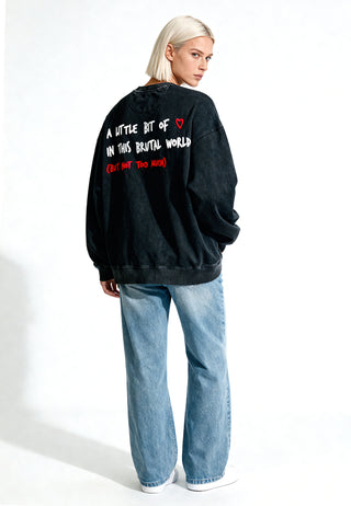 Sweatshirt Oversize Brodé "Brutal"