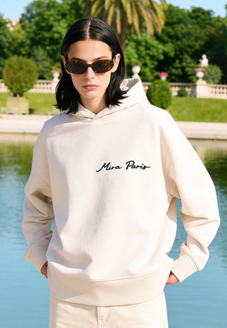 Hoodie Boxy Brodé "Flowers"