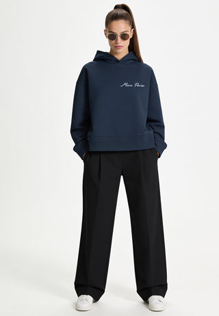 Hoodie Boxy Brodé "Flowers"