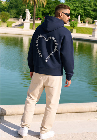 Hoodie Boxy Brodé "Flowers"