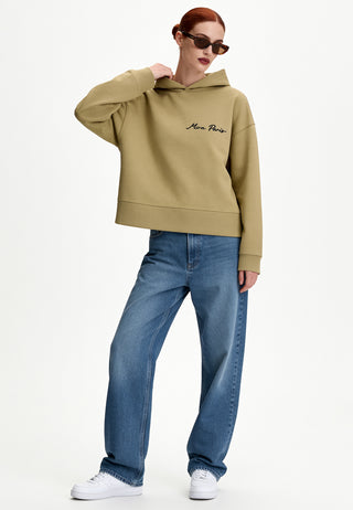 Hoodie Boxy Brodé "Flowers"