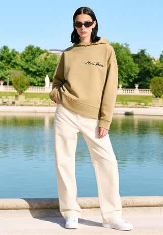 Hoodie Boxy Brodé "Flowers"