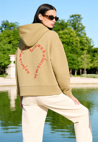 Hoodie Boxy Brodé "Flowers"