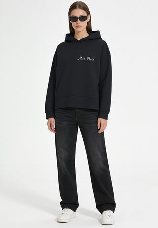 Hoodie Boxy Brodé "Flowers"