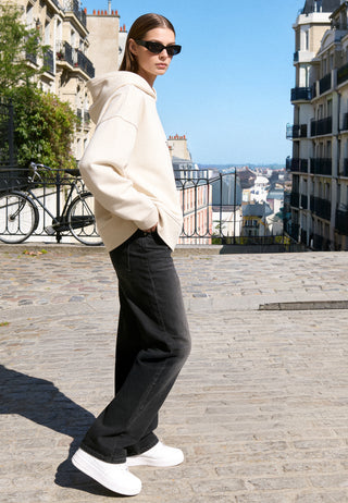 Hoodie Boxy Brodé "Amour"
