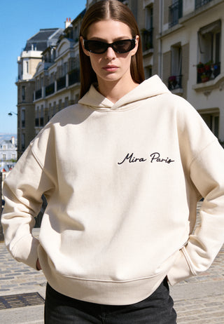 Hoodie Boxy Brodé "Amour"