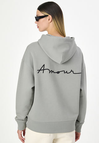 Hoodie Boxy Brodé "Amour"