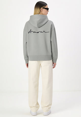 Hoodie Boxy Brodé "Amour"