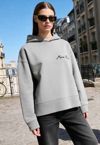 Hoodie Boxy Brodé "Amour"