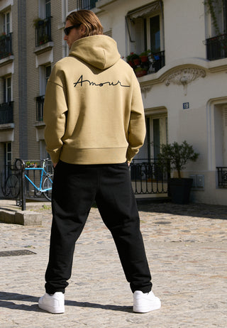 Hoodie Boxy Brodé "Amour"