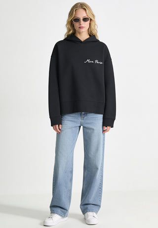 Hoodie Boxy Brodé "Amour"
