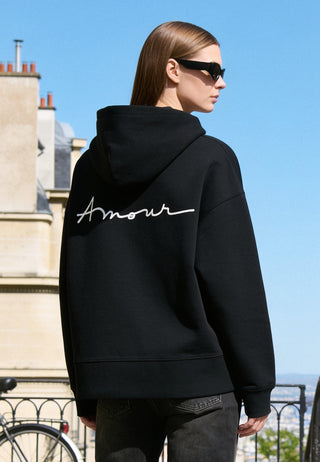 Hoodie Boxy Brodé "Amour"