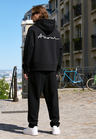 Hoodie Boxy Brodé "Amour"