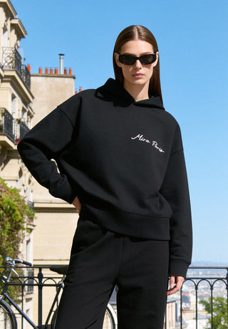 Hoodie Boxy Brodé "Amour"