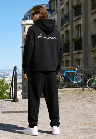 Hoodie Boxy Brodé "Amour"