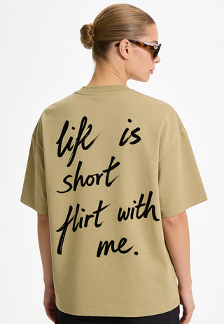 T-shirt Boxy "Life Is Short"