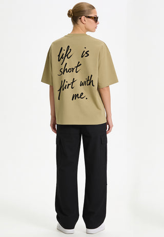 T-shirt Boxy "Life Is Short"