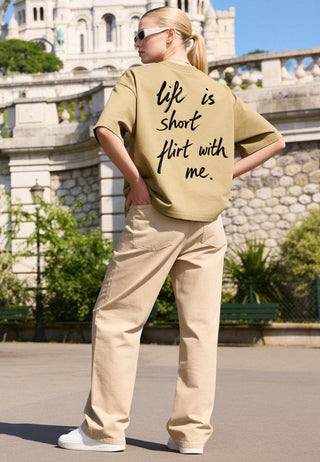 T-shirt Boxy "Life Is Short"