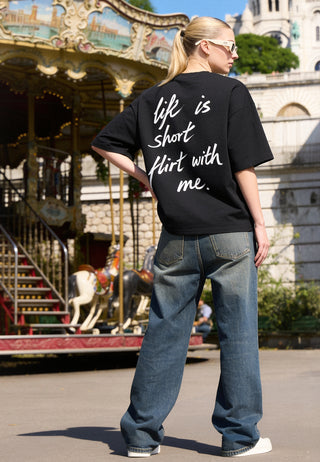 T-shirt Boxy "Life Is Short"