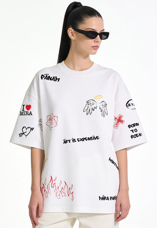 T-shirt Boxy "Graffiti Mira"