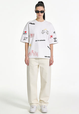 T-shirt Boxy "Graffiti Mira"