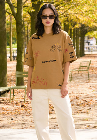 T-shirt Boxy "Graffiti Mira"