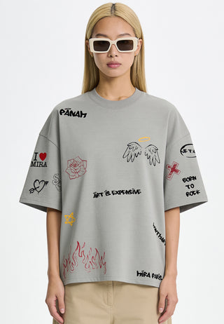 T-shirt Boxy "Graffiti Mira"