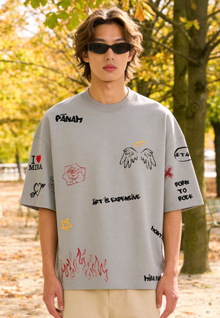 T-shirt Boxy "Graffiti Mira"
