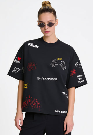 T-shirt Boxy "Graffiti Mira"