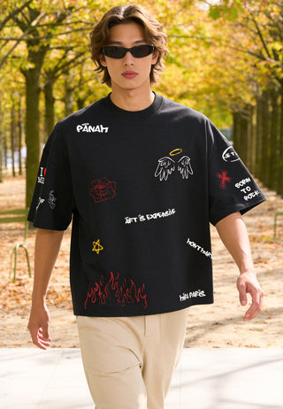 T-shirt Boxy "Graffiti Mira"