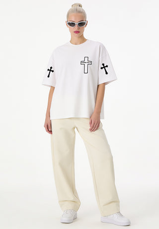 T-shirt Boxy Brodé "Karma Kills"