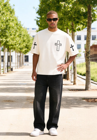 T-shirt Boxy Brodé "Karma Kills"