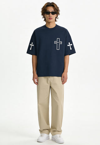 T-shirt Boxy Brodé "Karma Kills"