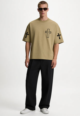 T-shirt Boxy Brodé "Karma Kills"