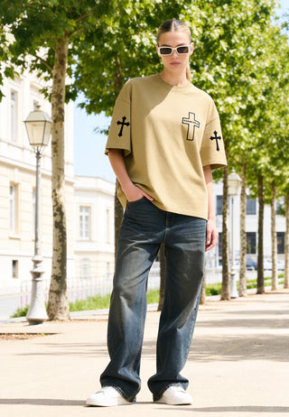 T-shirt Boxy Brodé "Karma Kills"
