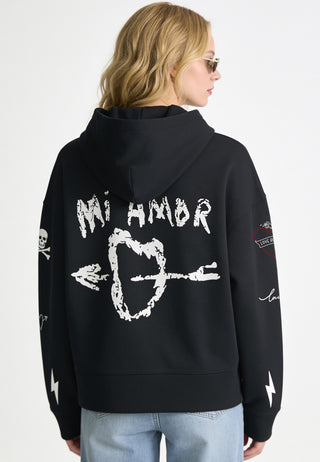 Hoodie Boxy "Tattoo Mi Amor"