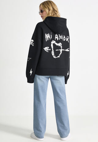 Hoodie Boxy "Tattoo Mi Amor"