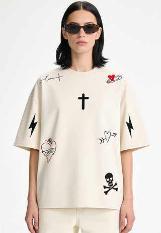 T-shirt Boxy "Tattoo Mi Amor"