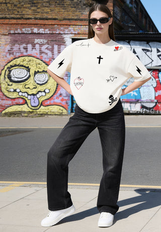 T-shirt Boxy "Tattoo Mi Amor"