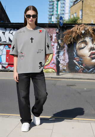 T-shirt Boxy "Tattoo Mi Amor"