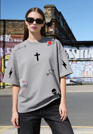 T-shirt Boxy "Tattoo Mi Amor"