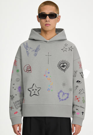 Hoodie Boxy "Flash Tattoo 1"