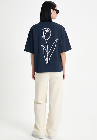 T-shirt Boxy "Fleur"