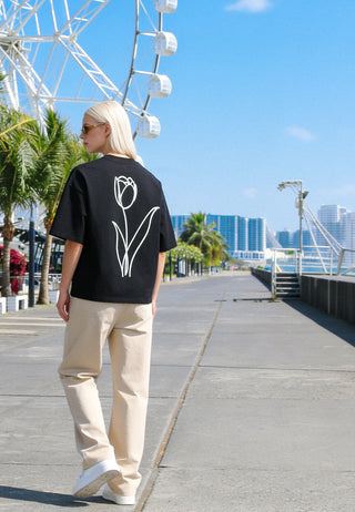 T-shirt Boxy "Fleur"