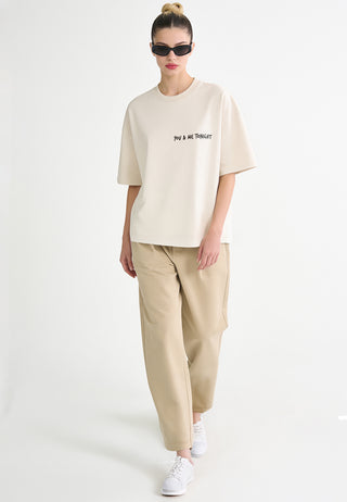 T-shirt Boxy Brodé "You & Me Tonight"