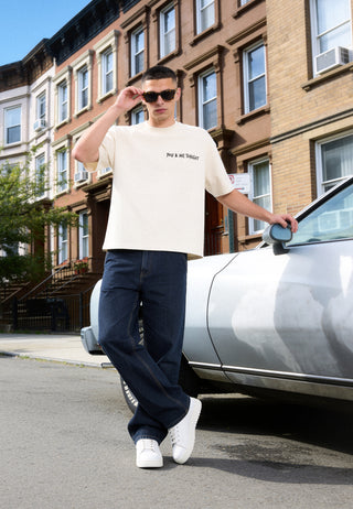 T-shirt Boxy Brodé "You & Me Tonight"