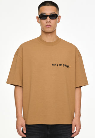 T-shirt Boxy Brodé "You & Me Tonight"