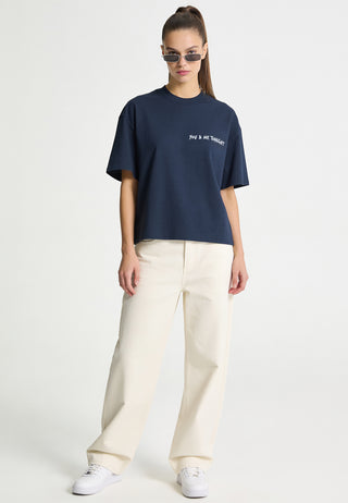 T-shirt Boxy Brodé "You & Me Tonight"